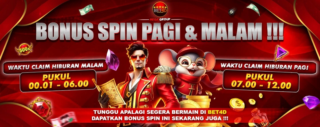 BONUS SPIN PAGI & MALAM !!!